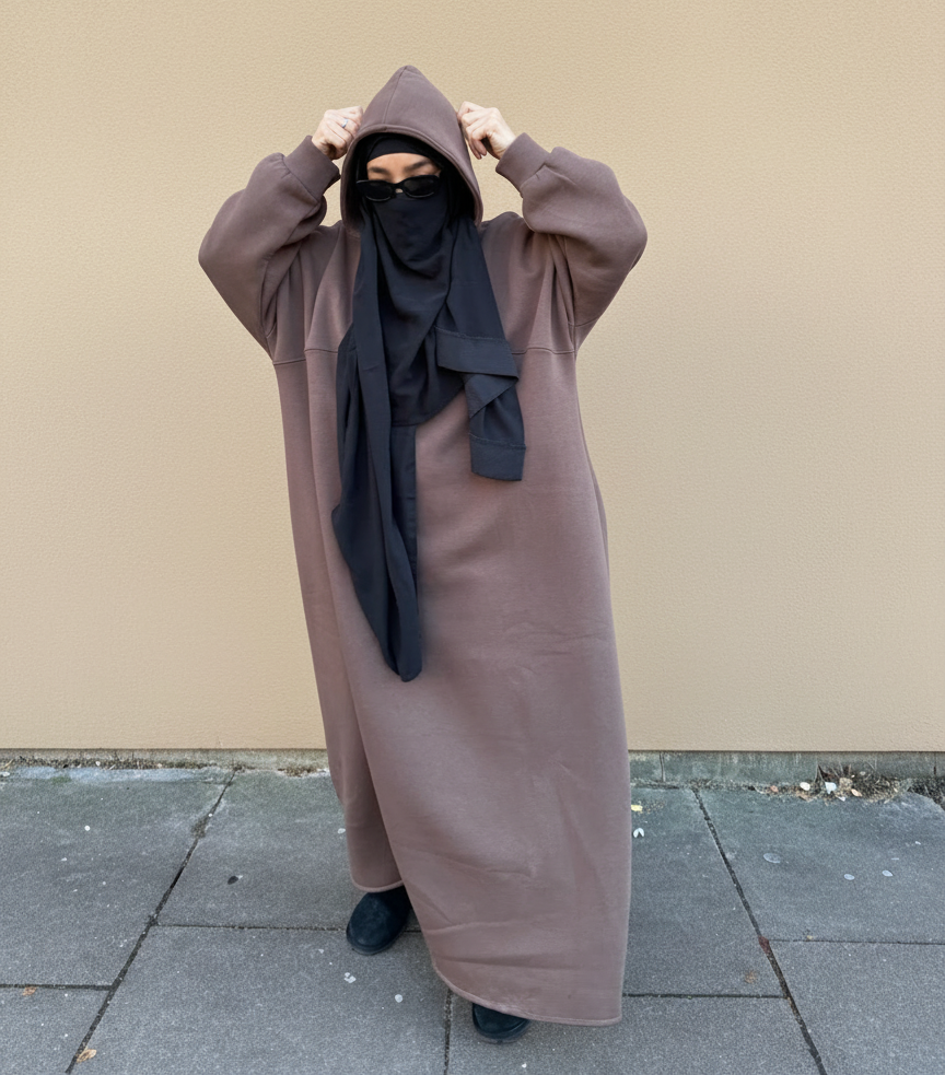 ABAYA HOODIE COAT BARDA KNIT