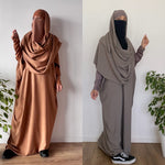 JILBAYA HAYYA ALL IN ONE : Abaya + ninja + maxi Scarf (all colors)