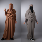 JILBAYA HAYYA ALL IN ONE : Abaya + ninja + maxi Scarf (all colors)