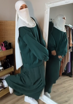 KHAYRA FULL HIJAB 3P SET (hijab + underscarf + niqab )