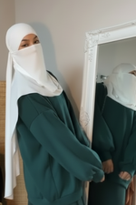 KHAYRA FULL HIJAB 3P SET (hijab + underscarf + niqab )