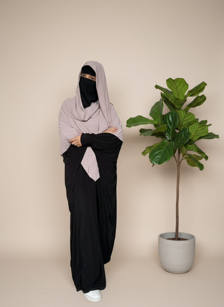 MALAYSIAN KHIMAR HIJAB 2 in 1  premium