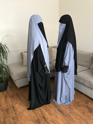 HALF NIQAB CREPE PREMIUM (all colours )