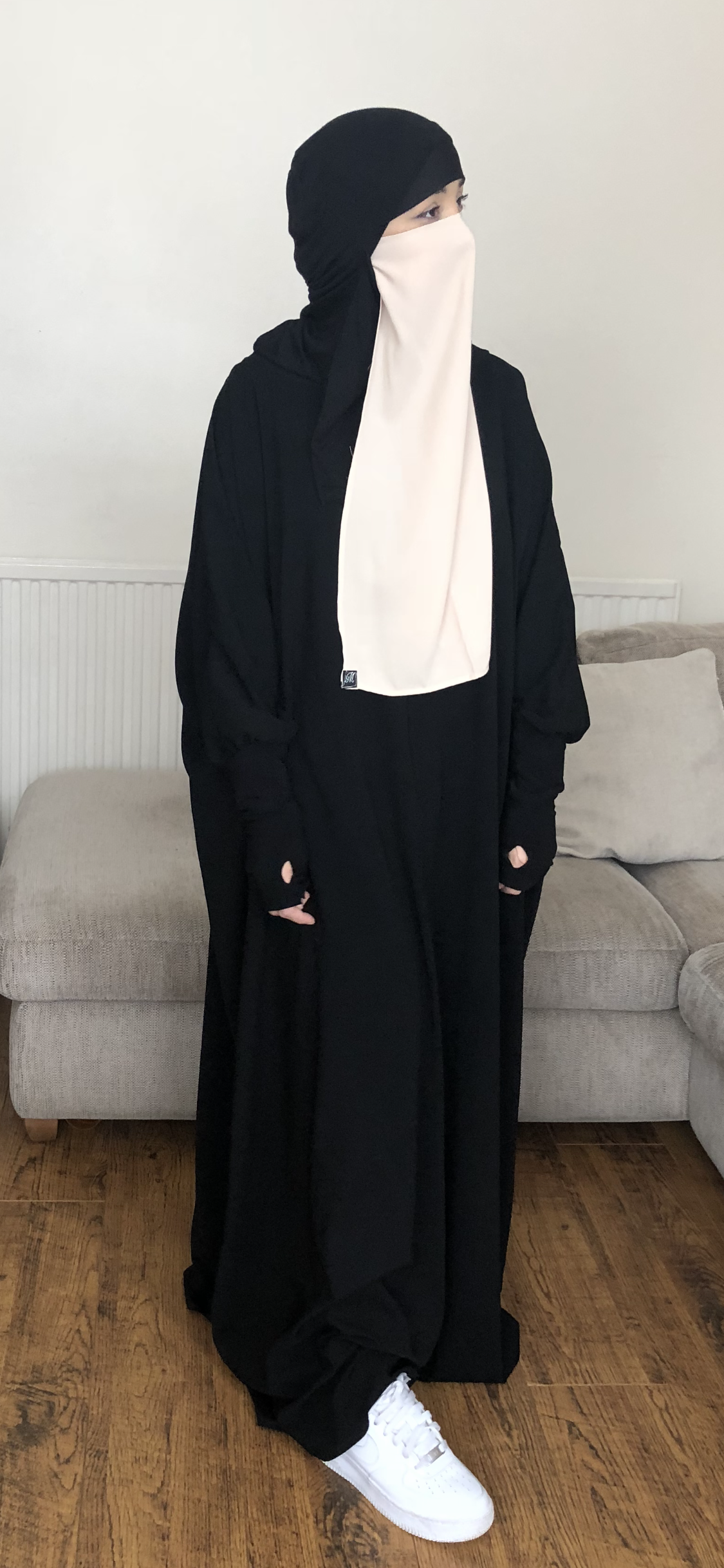 HALF NIQAB CREPE PREMIUM (all colours )