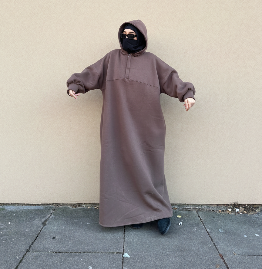 ABAYA HOODIE COAT BARDA KNIT