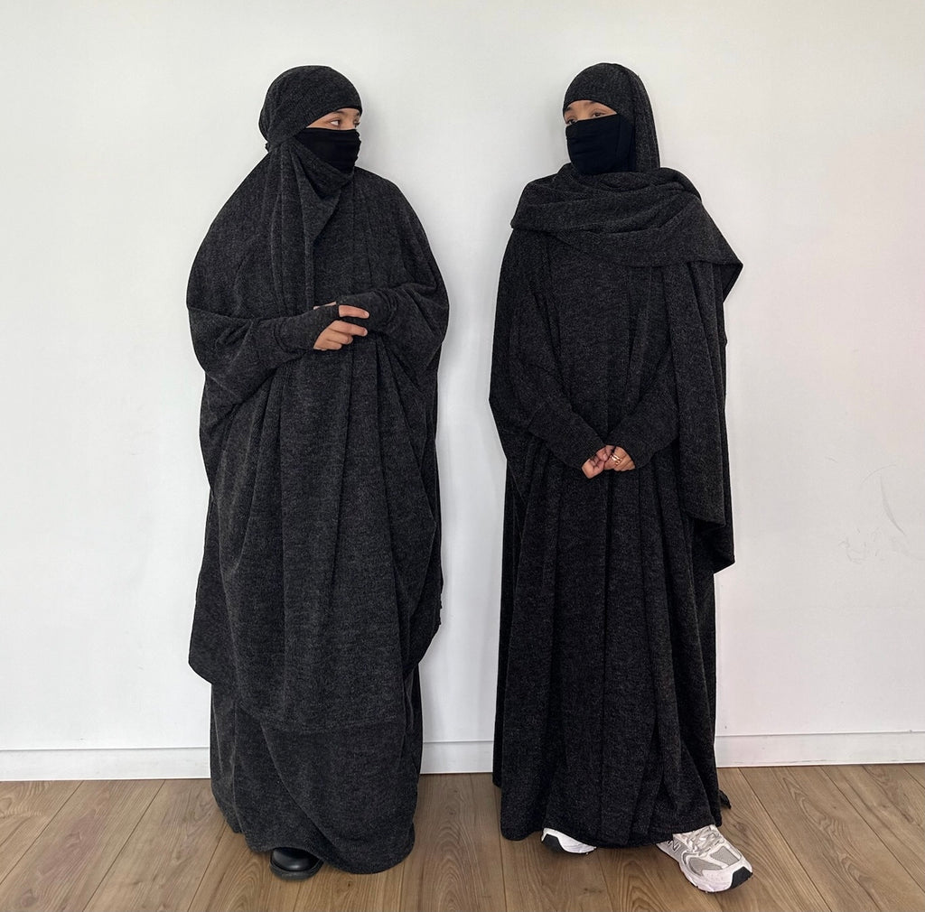 NEW HIJABAYA LAYER SHATTA (Abaya + Hijab )Knit