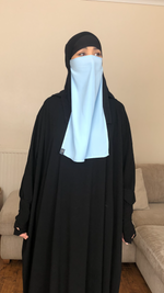 HALF NIQAB CREPE PREMIUM (all colours )