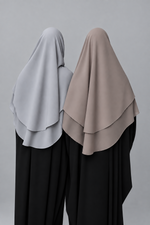 MINI INSTANT KHIMAR CRÊPE 2 LAYERS HEADBAND INCLUDED