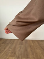 New Safar hoodie set knit Latte tok (top + skirt )