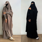 JILBAB CAVIARY PRESTIGE DELUXE tok (2 pieces skirt set )