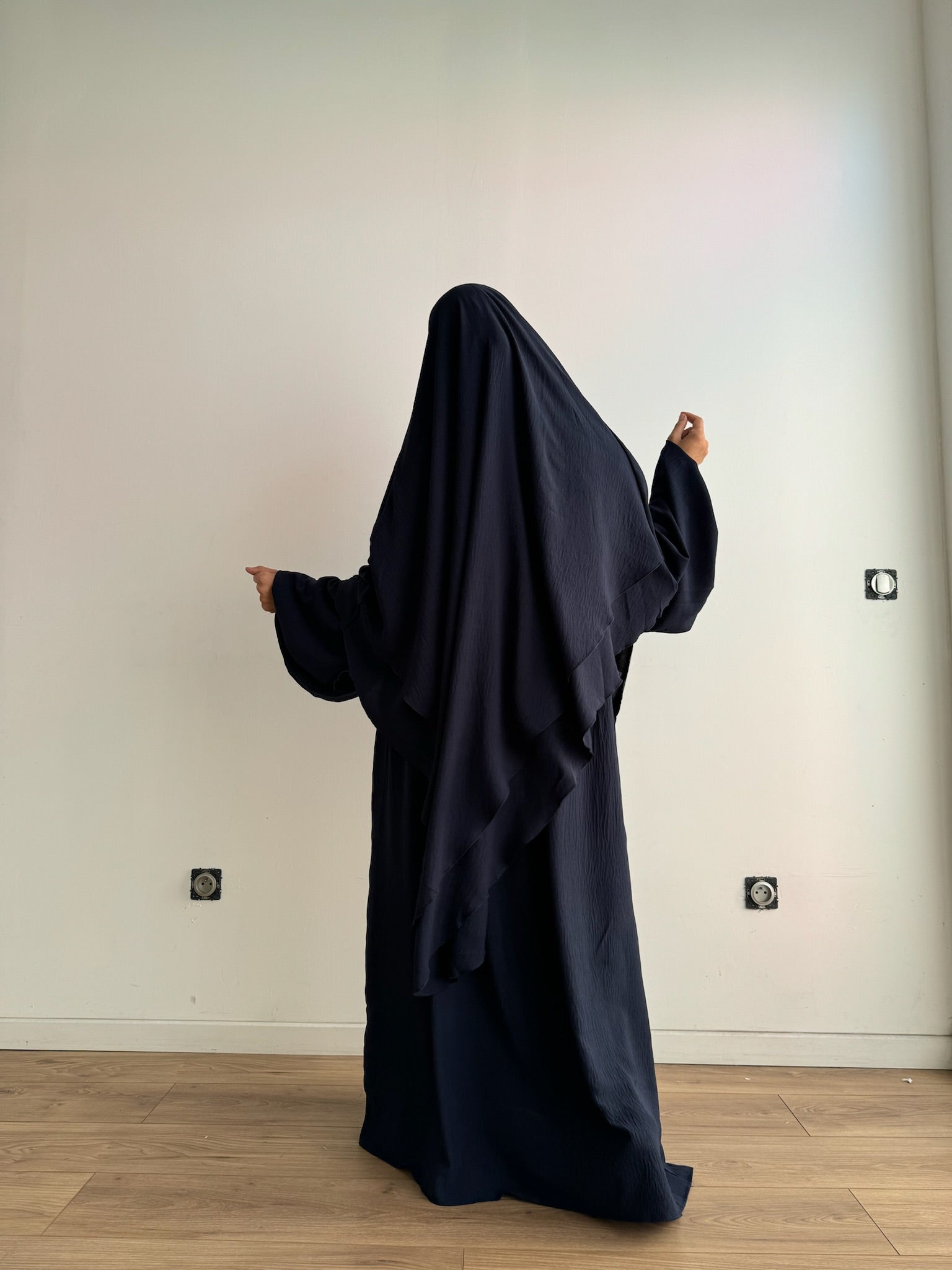 SET ABAYA + KHIMAR 2 LAYERS SUSU