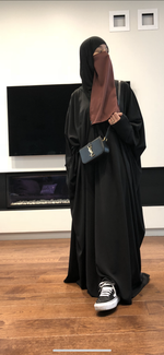 HALF NIQAB CREPE PREMIUM (all colours )