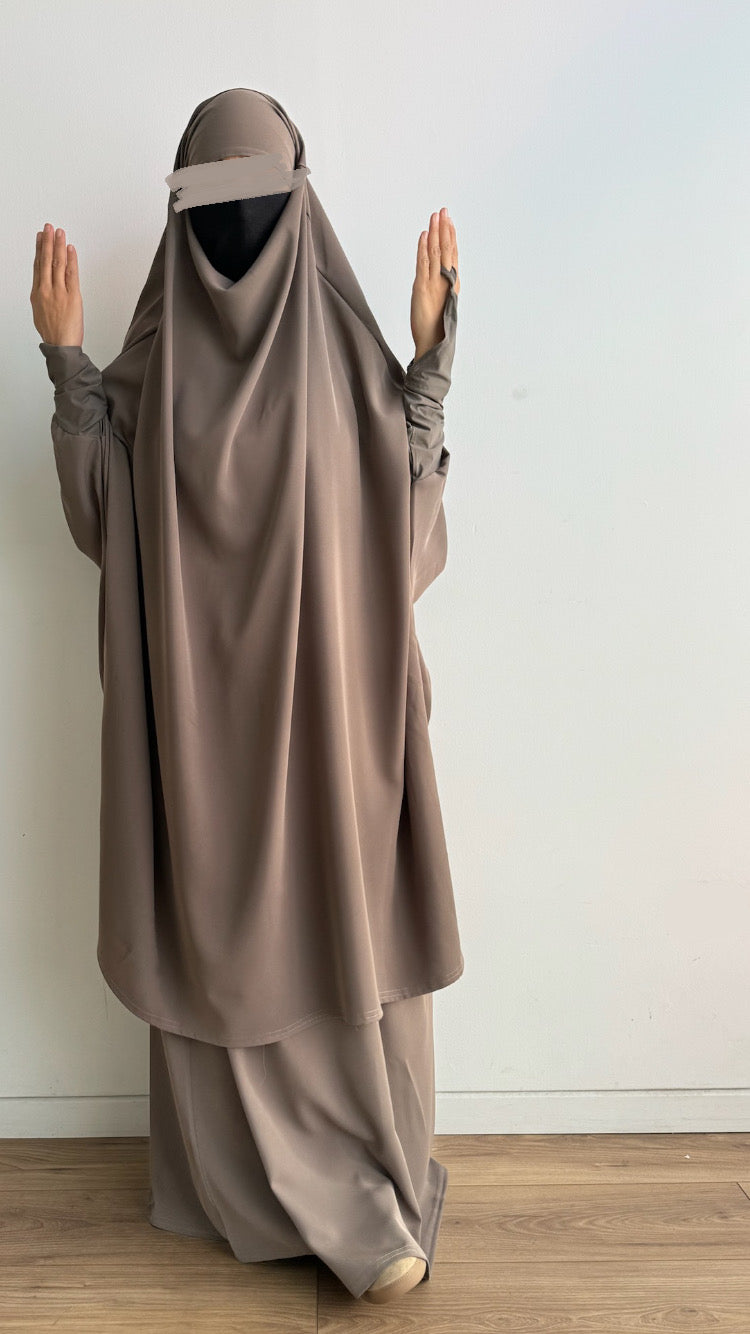 JILBAB CAVIARY PRESTIGE DELUXE tok (2 pieces skirt set )
