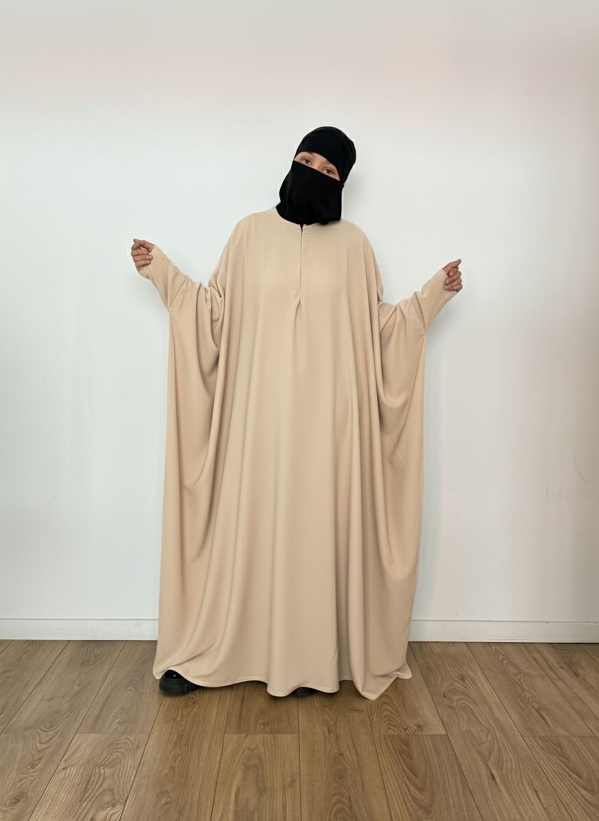 AL MASTURAH ABAYA ZIPP DELUXE ( all colours) premium