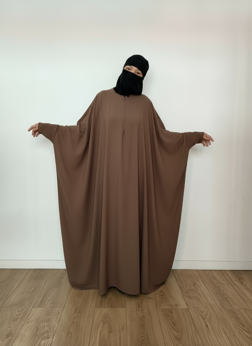 AL MASTURAH ABAYA ZIPP DELUXE ( all colours) premium