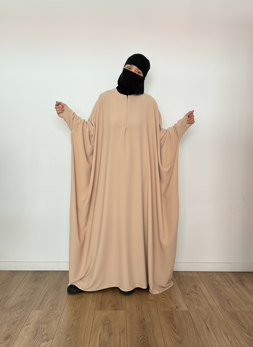 AL MASTURAH ABAYA ZIPP DELUXE ( all colours) premium