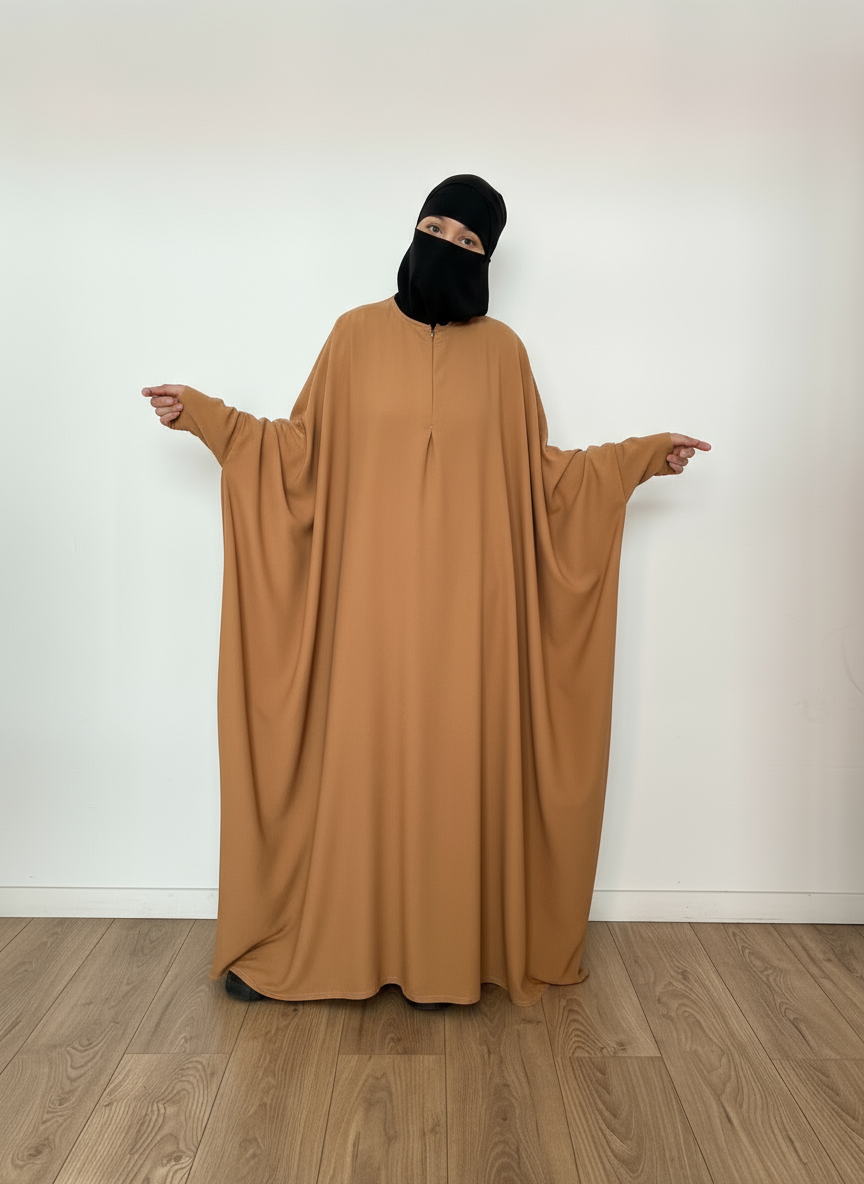 AL MASTURAH ABAYA ZIPP DELUXE ( all colours) premium