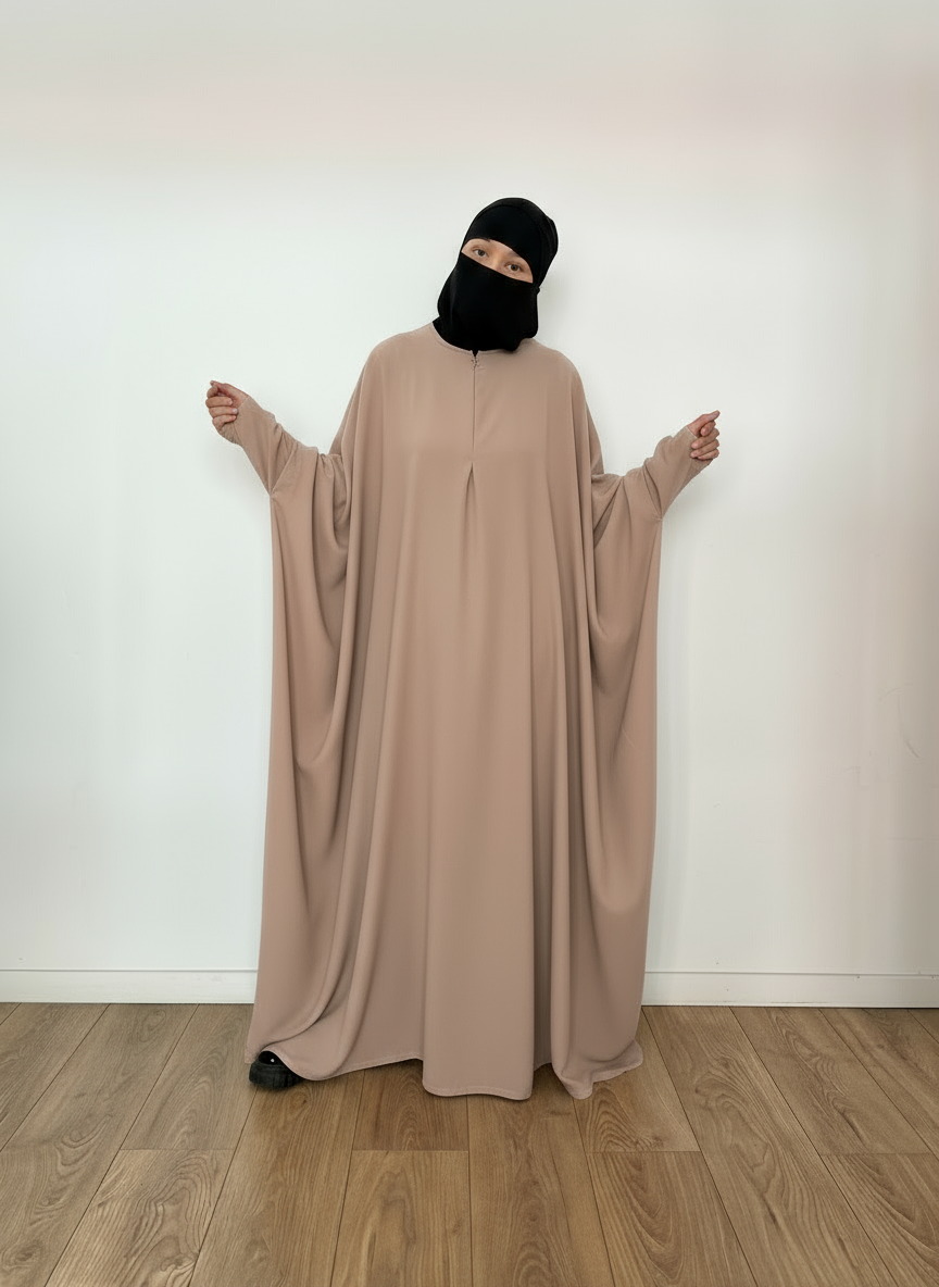 AL MASTURAH ABAYA ZIPP DELUXE ( all colours) premium