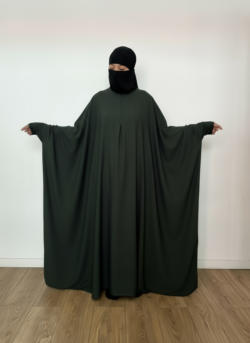 AL MASTURAH ABAYA ZIPP DELUXE ( all colours) premium