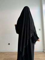 SET ABAYA + KHIMAR 2 LAYERS SUSU