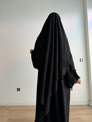SET ABAYA + KHIMAR 2 LAYERS SUSU