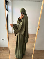 SET ABAYA + KHIMAR 2 LAYERS SUSU