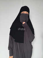 MINI INSTANT KHIMAR CRÊPE 2 LAYERS HEADBAND INCLUDED