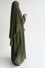 SET ABAYA + KHIMAR 2 LAYERS SUSU