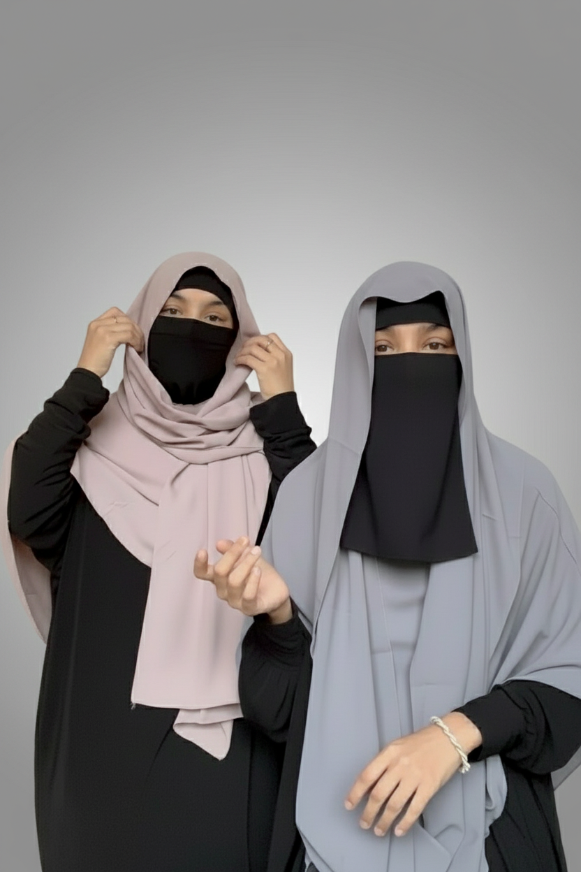 MALAYSIAN KHIMAR HIJAB 2 in 1  premium