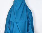JILBAB 2 PIECES DELUXE MAKKAH ZIPP sleeves  (all colours )