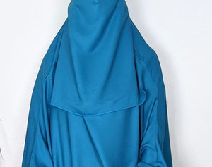JILBAB 2 PIECES DELUXE MAKKAH ZIPP sleeves  (all colours )