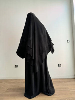 SET ABAYA + KHIMAR 2 LAYERS SUSU
