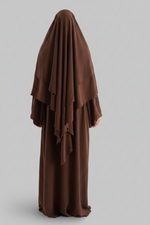 SET ABAYA + KHIMAR 2 LAYERS SUSU