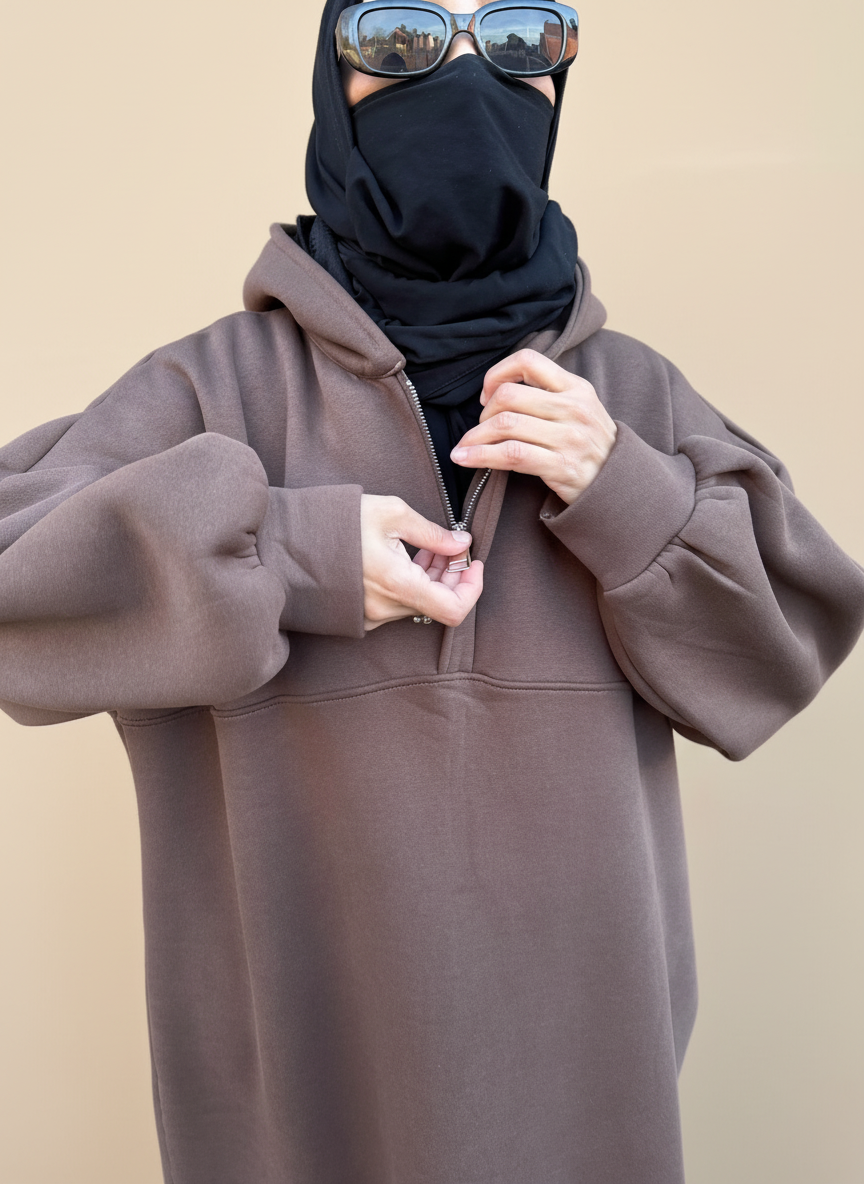 ABAYA HOODIE COAT BARDA KNIT