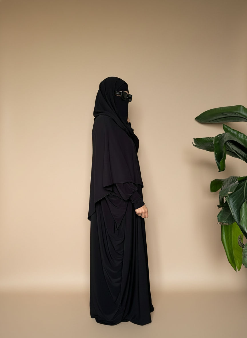 MALAYSIAN KHIMAR HIJAB 2 in 1  premium