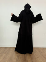 New Safar hoodie set Black knit tok (top + skirt )