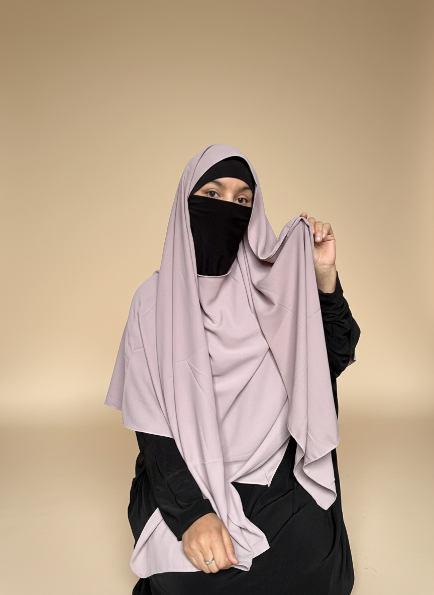 MALAYSIAN KHIMAR HIJAB 2 in 1  premium