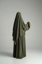 SET ABAYA + KHIMAR 2 LAYERS SUSU