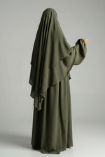 SET ABAYA + KHIMAR 2 LAYERS SUSU