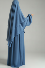 SET ABAYA + KHIMAR 2 LAYERS SUSU