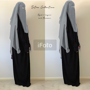 NIQAB RYAD 150 CM SUTRA  (all colours)
