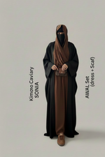 AWAL ABAYA + SCARF BASIC SET (all colours) sale
