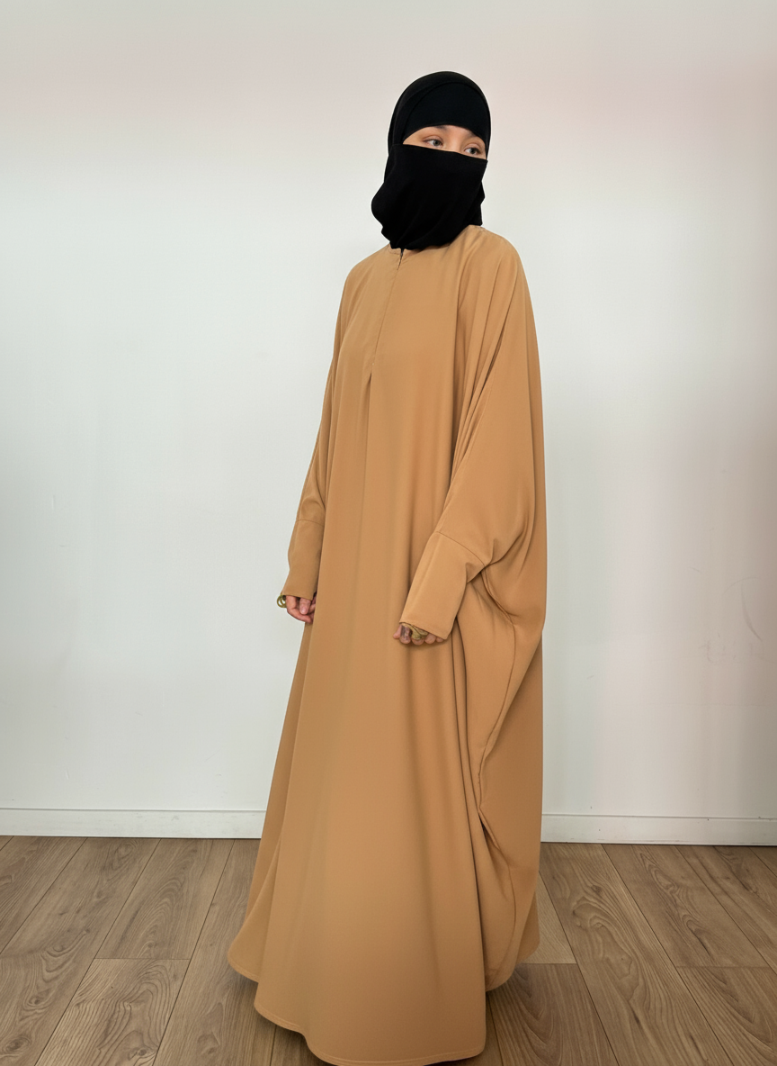 AL MASTURAH ABAYA ZIPP DELUXE ( all colours) premium