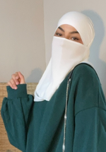 KHAYRA FULL HIJAB 3P SET (hijab + underscarf + niqab )