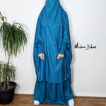JILBAB 2 PIECES DELUXE MAKKAH ZIPP sleeves  (all colours )