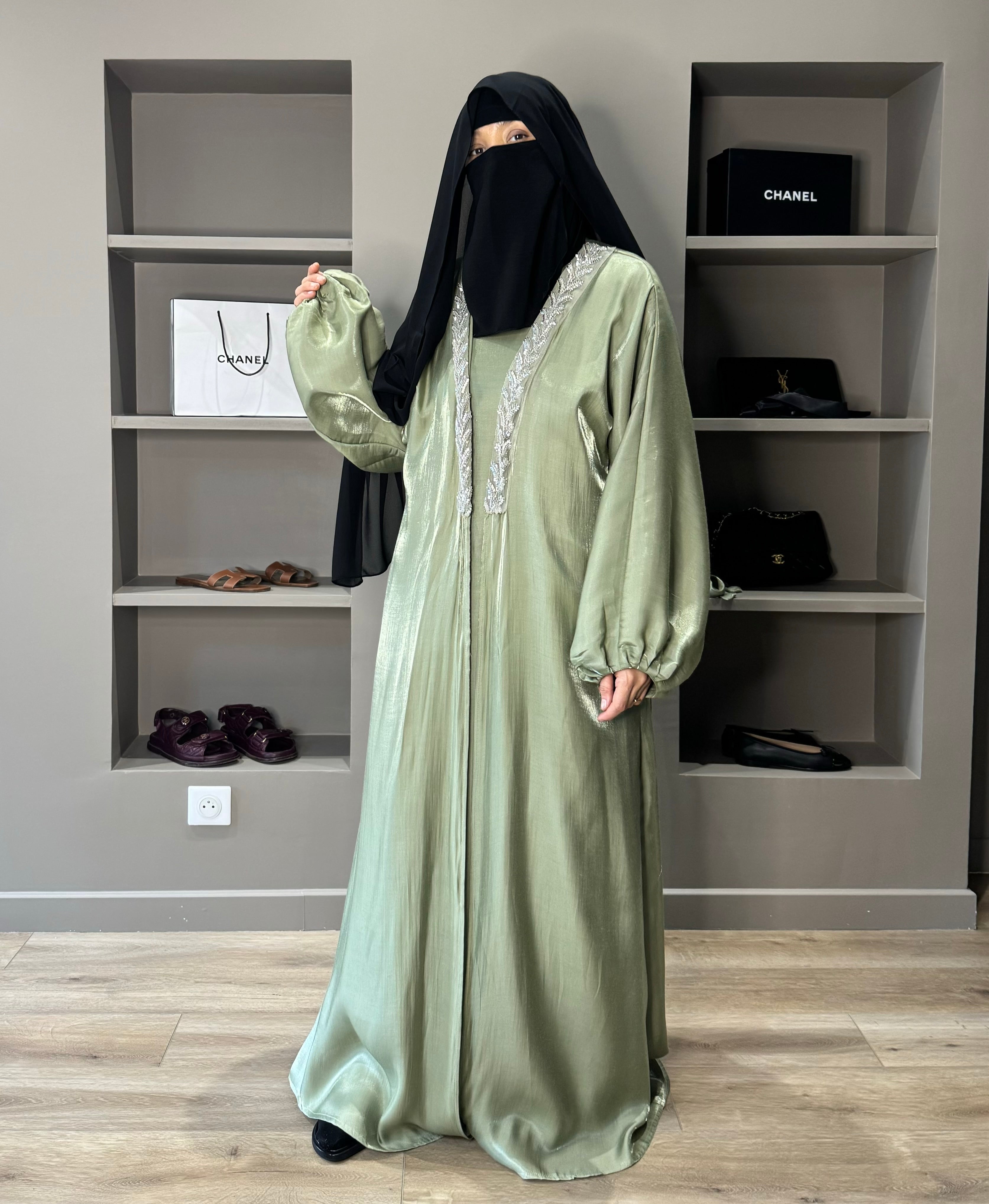 THE MALIKA SET     (ABAYA+KIMONO)