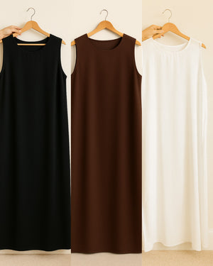 New Roma sleeveless dress Premium (all shades )