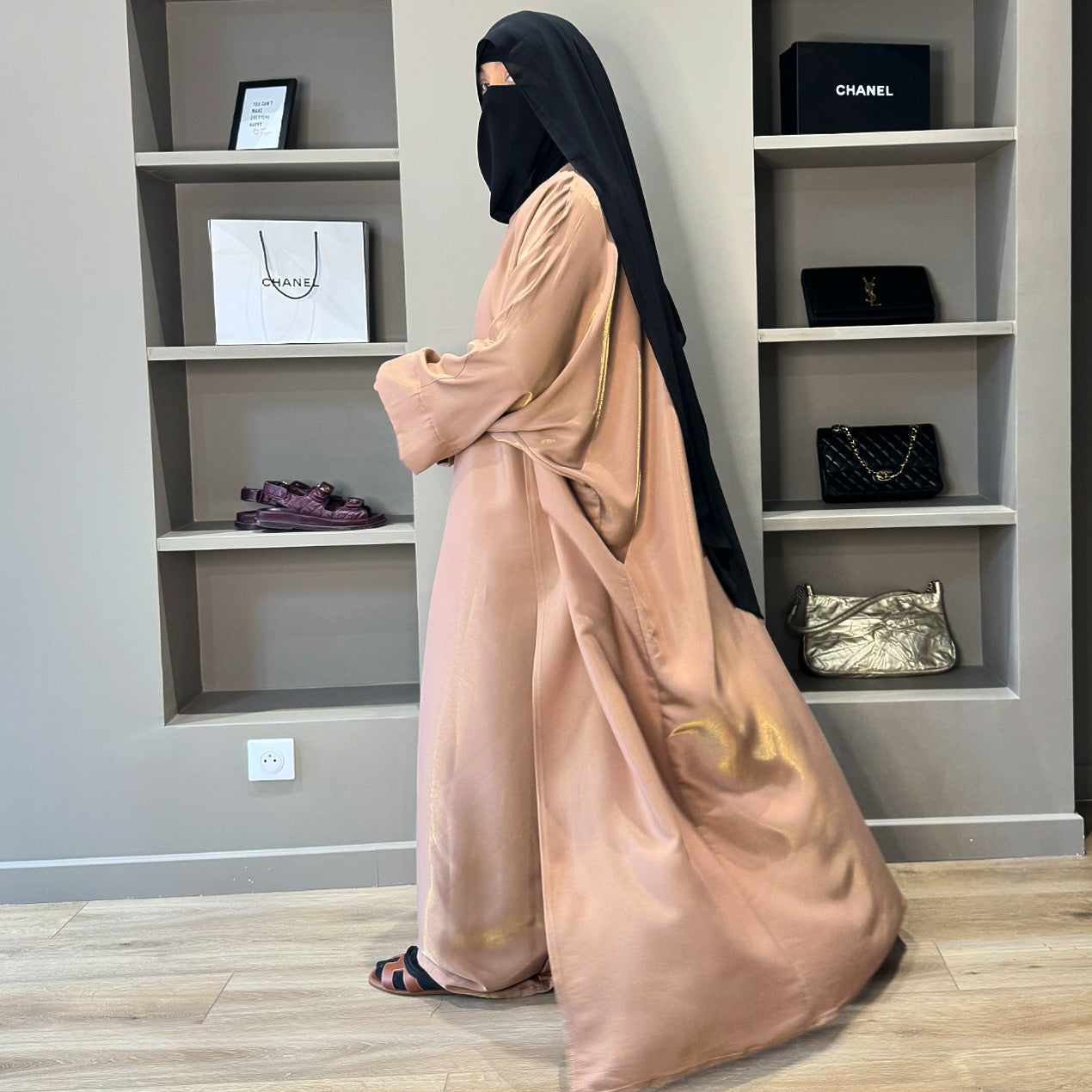 GOLDEN DUST SET (ABAYA+KIMONO)