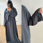 SET ABAYA + SCARF AWAL BASIC (all colours)