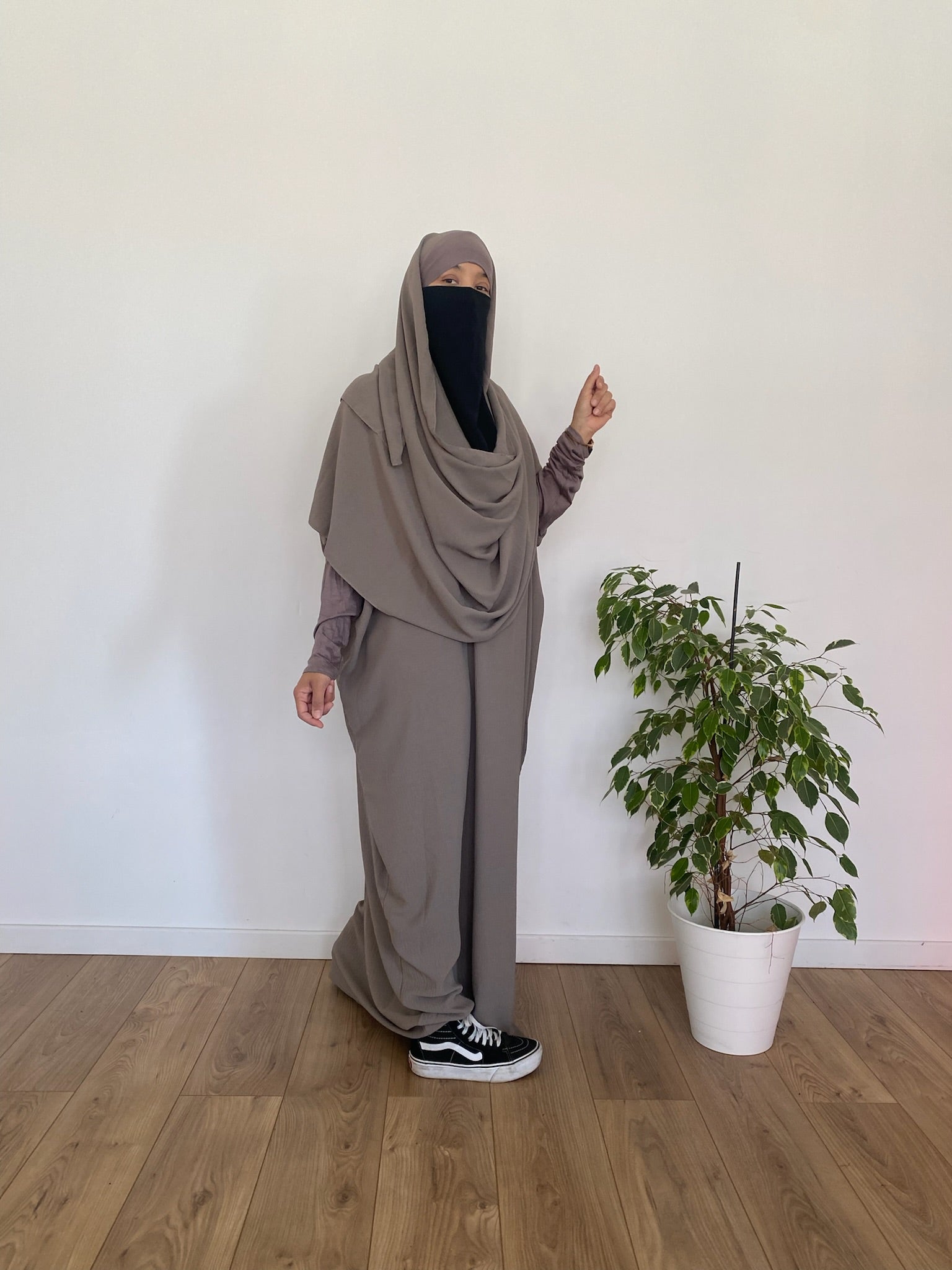 JILBAYA HAYYA ALL IN ONE : Abaya + ninja + maxi Scarf (all colors)